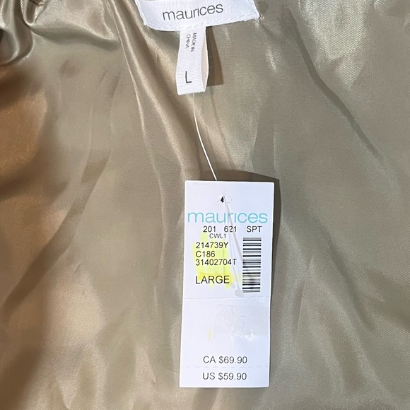 New with tags Olive Green Lightly Quilted Maurice’s Jacket - Picture 7 of 8